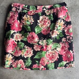 Talbots Black Floral Pencil Skirt, Size 20 WP
